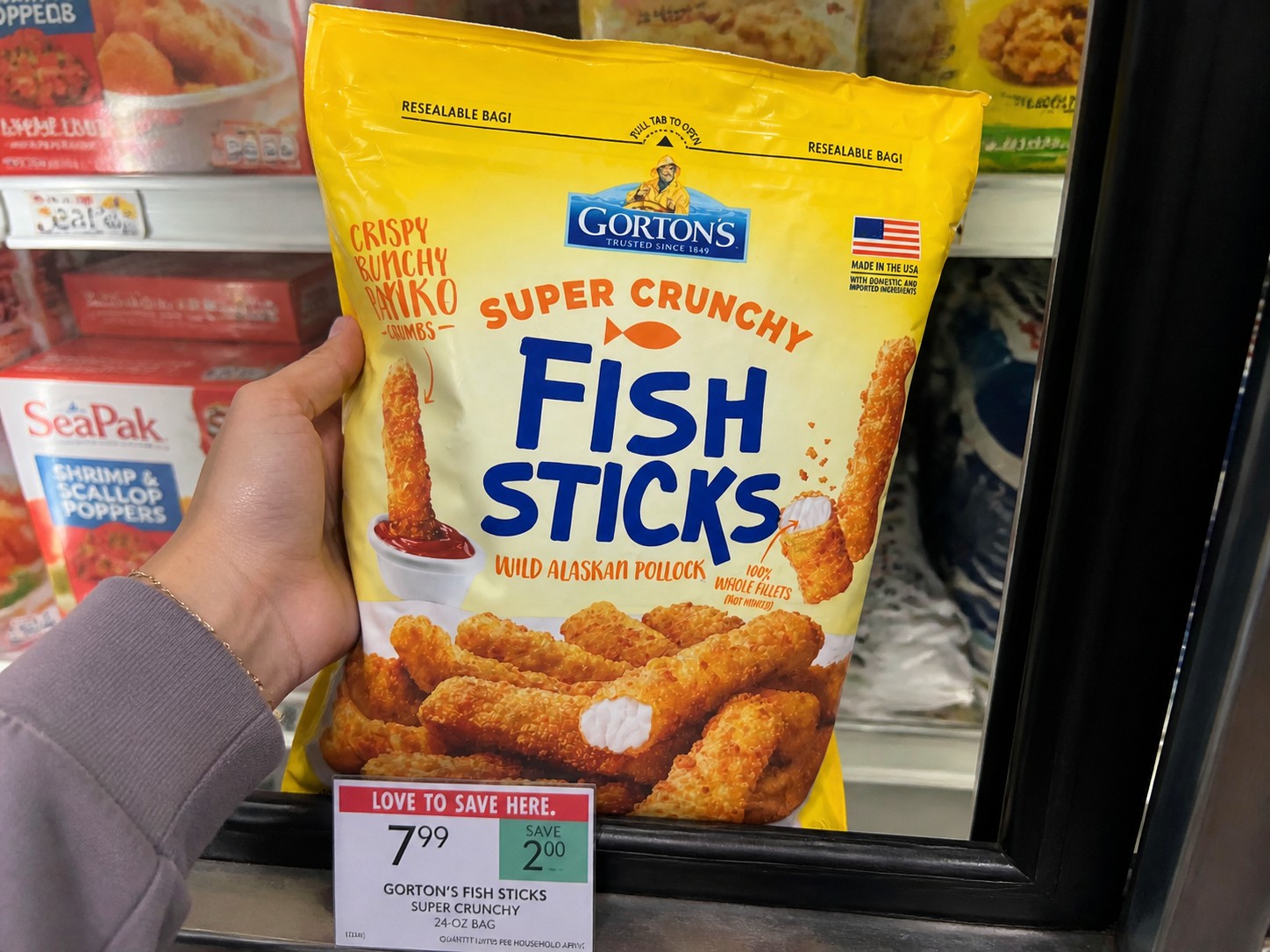 Gorton's Super Crunchy Fish Sticks Wild Alaskan Pollock