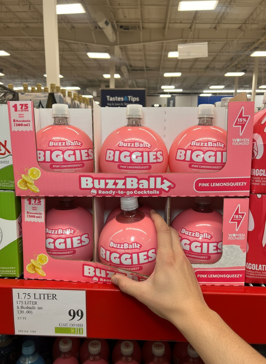 BuzzBallz Cocktails BIGGIES PINK LEMONSQUEEZY