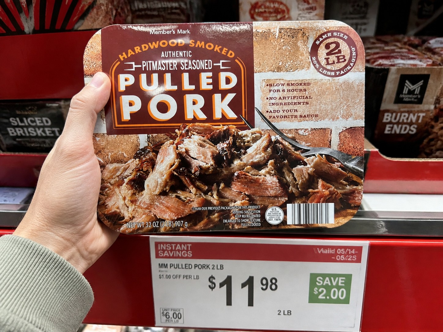 Member's Mark Hardwood Smoked Authentic Pitmaster Seasoned Pulled Pork