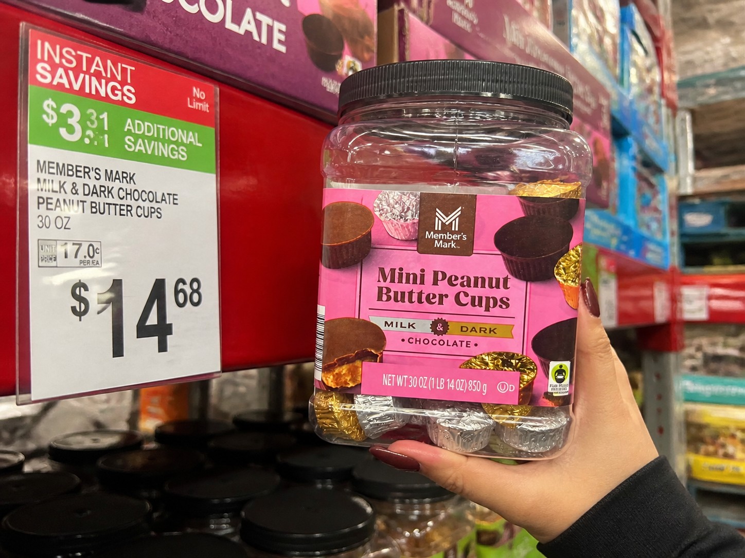 Member's Mark Mini Peanut Butter Cups MILK & DARK CHOCOLATE