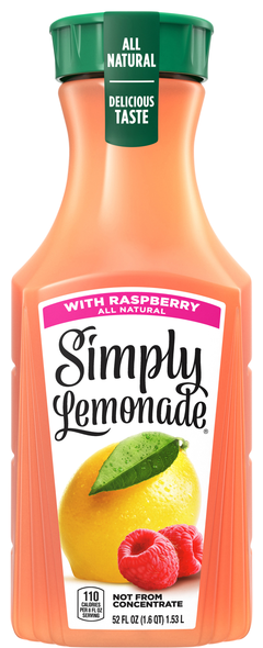 Simply All Natural Lemonade with Raspberry