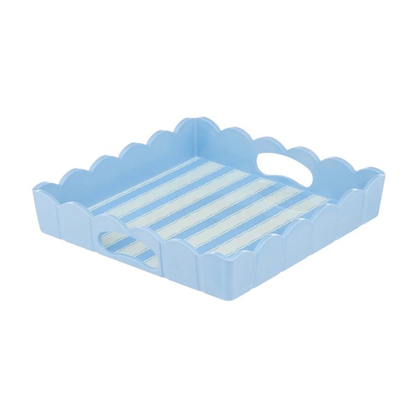Striped Decorative Tray (scalloped, 2-pack) $6