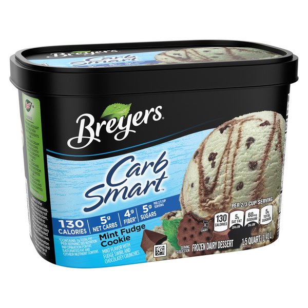 Breyers Carb Smart Mint Fudge Cookie Frozen Dairy Dessert | $5.99 - Buy 1, Get 1 Free