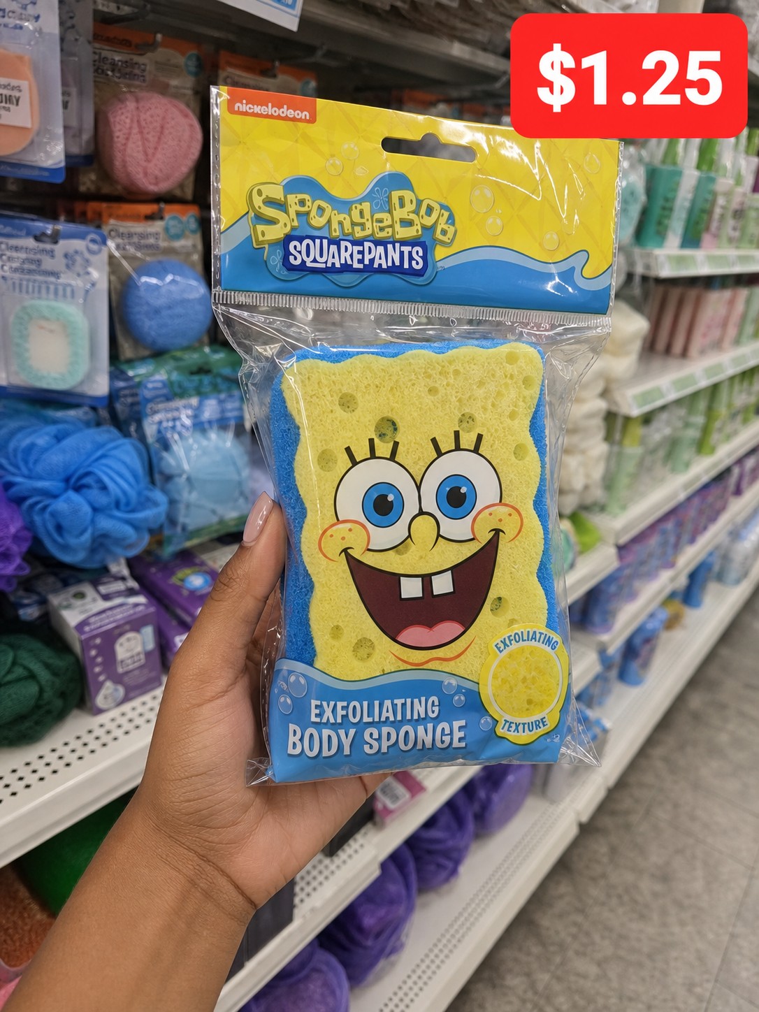 SpongeBob SQUAREPANTS Exfoliating Body Sponge