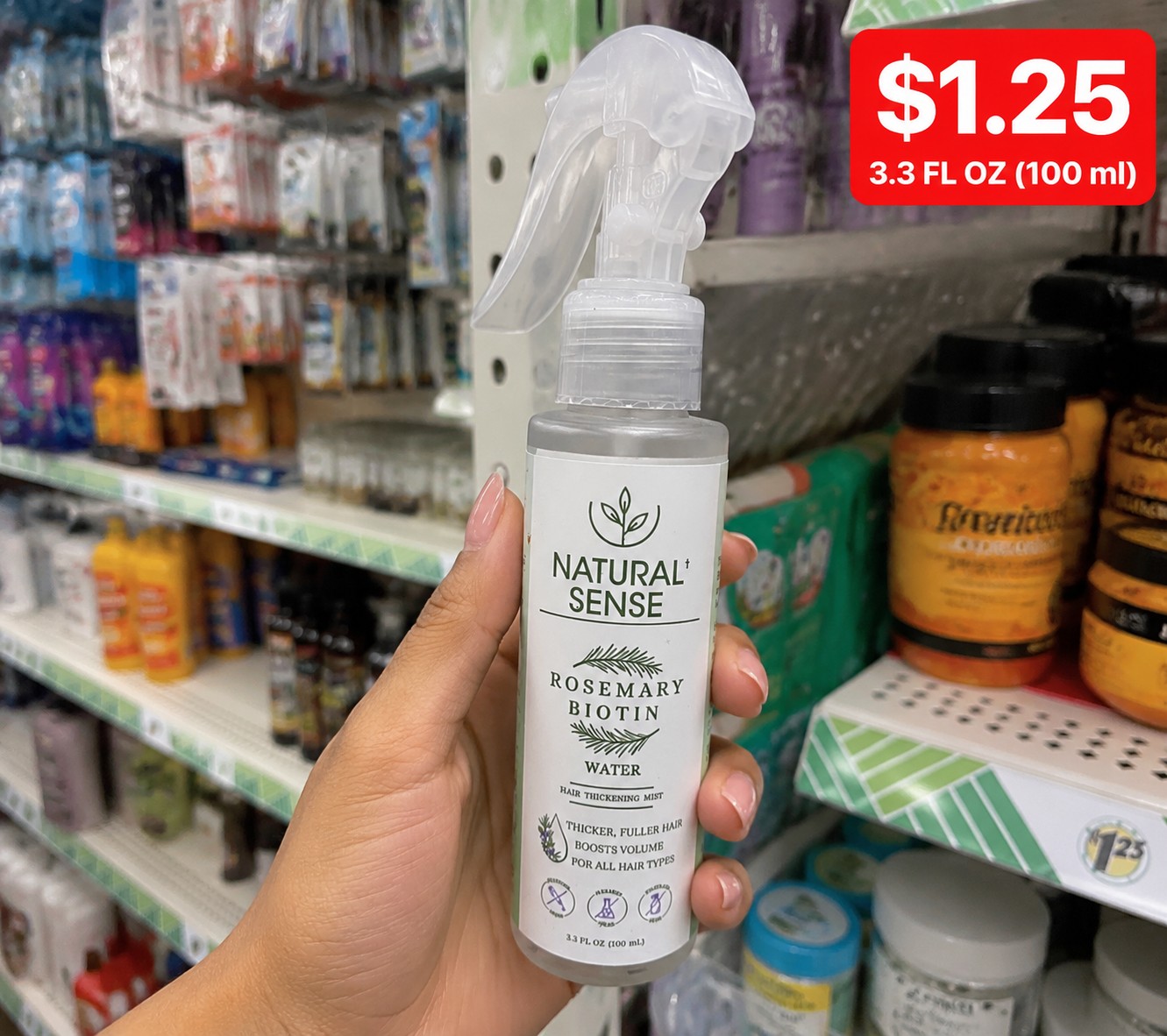 NATURAL SENSE ROSEMARY BIOTIN WATER HAIR THICKENING MIST