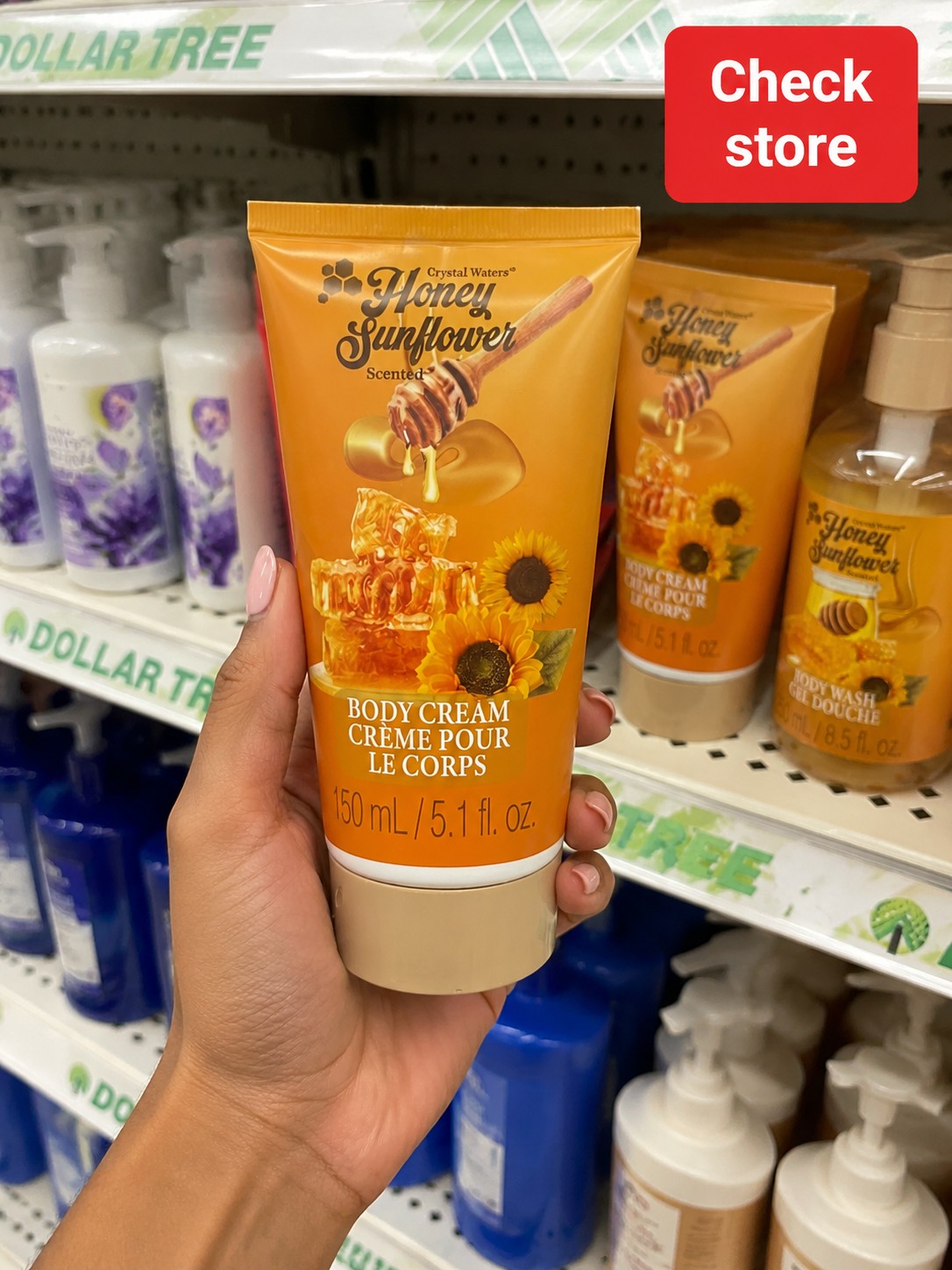Crystal Waters Honey Sunflower Scented Body Cream Crème Pour Le Corps