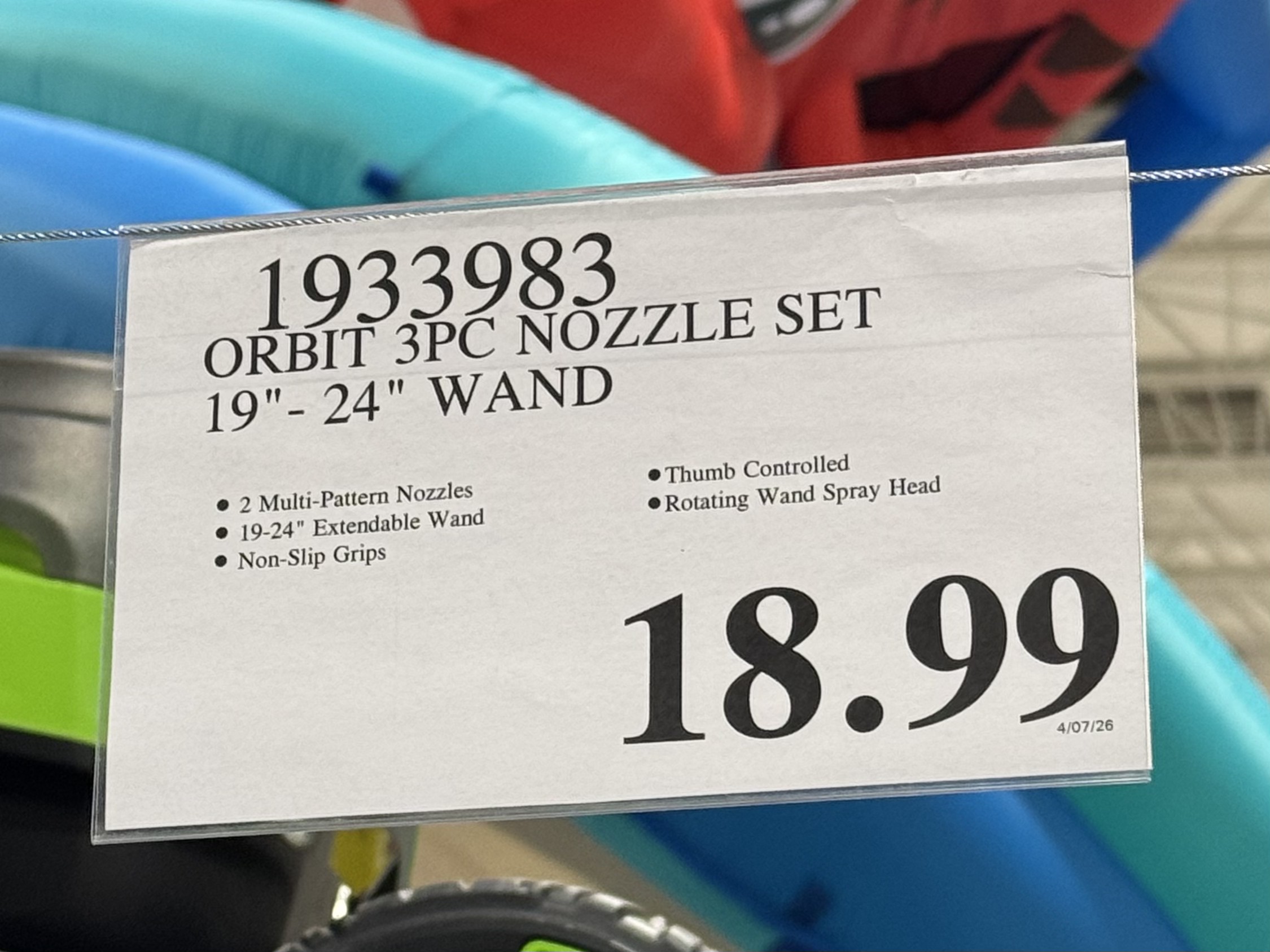 Orbit 3PC. Watering Set - price tag