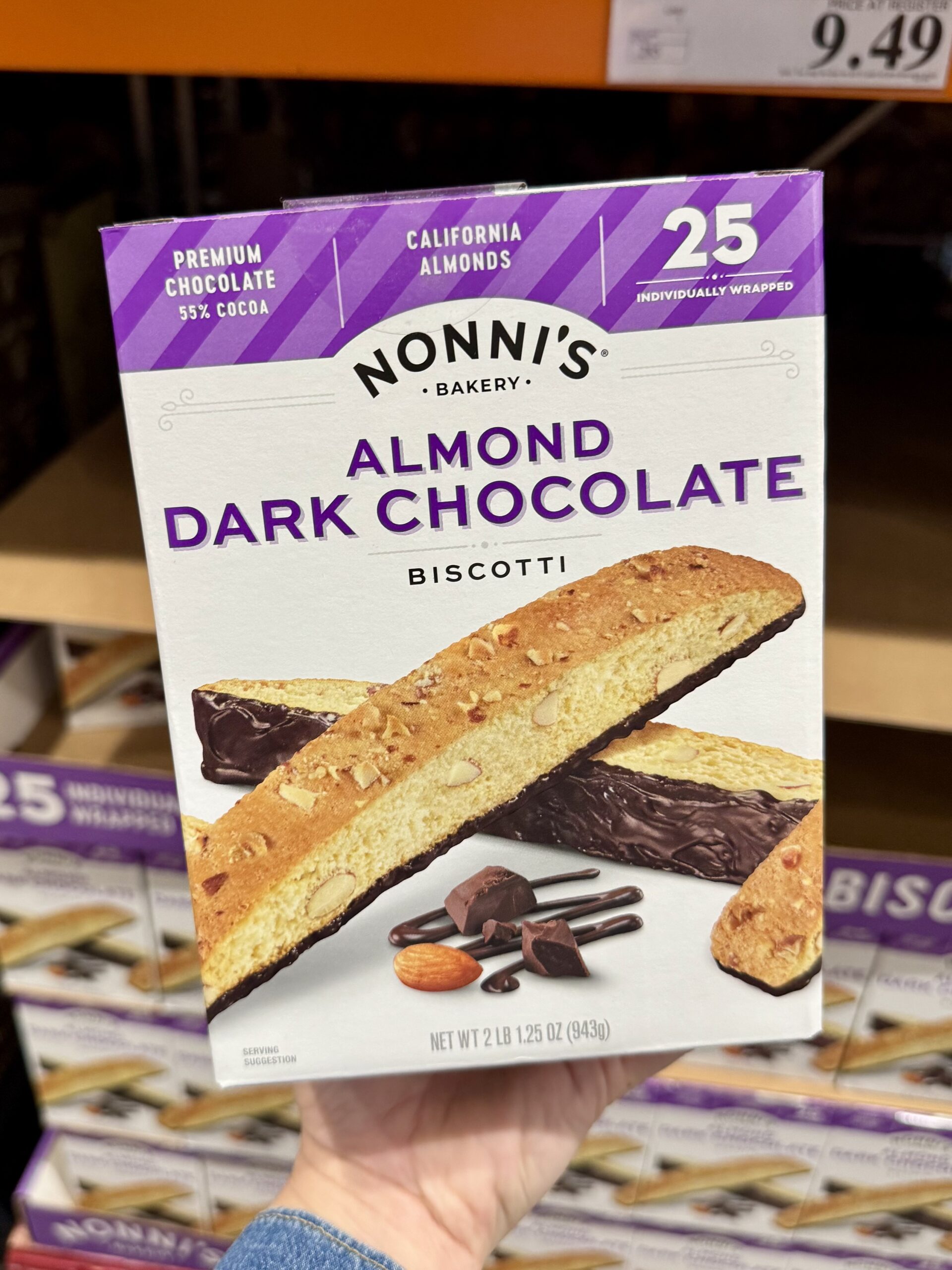 Nonni's Almond Dark Chocolate Biscotti