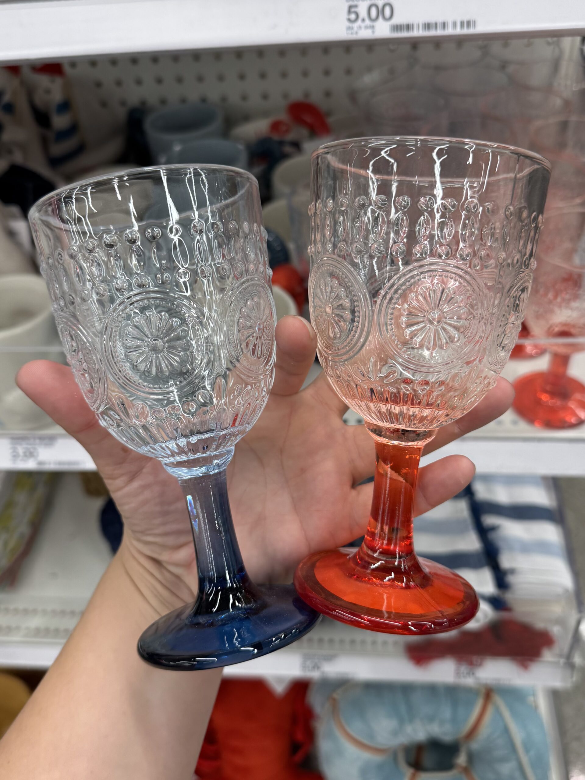 Threshold Pressed Glass Goblet - in store