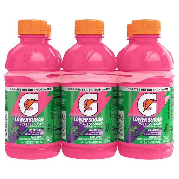 Gatorade Lower Sugar Electrolyte Beverage, Rain Berry, 6Pk | $6.48 - $5.99
