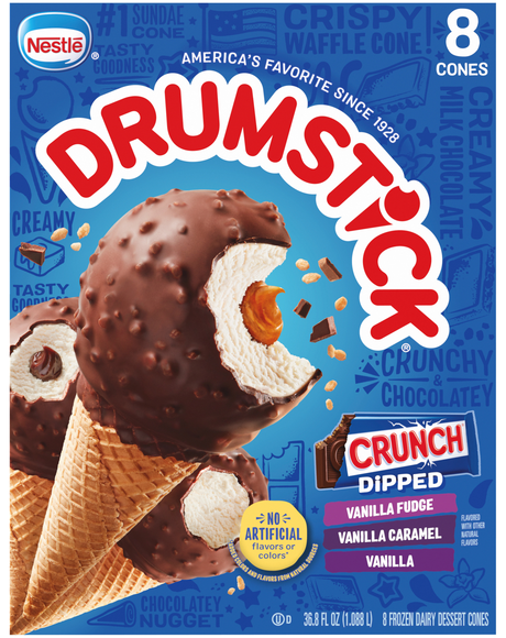 Nestle Drumstick Crunch Dipped Assorted Dairy Dessert Cones - 8 ct