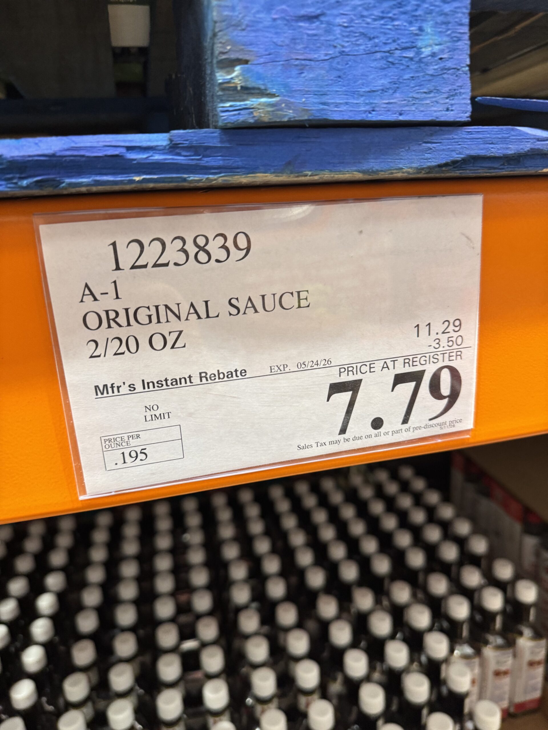 A.1. Original Sauce - price tag