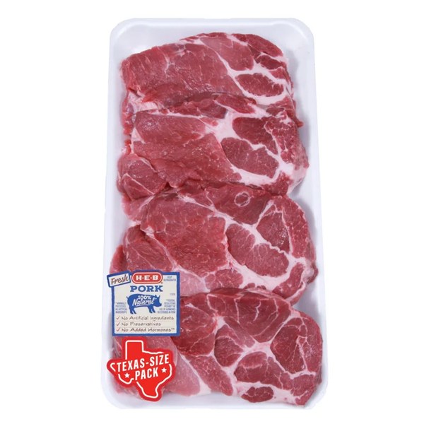 H-E-B Boneless Boston Butt Pork Steaks - Texas-Size Pack: $18.58 - $15.98