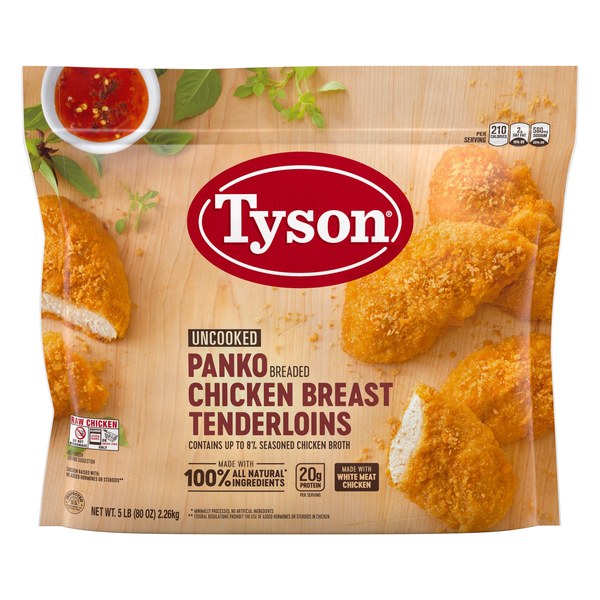 Tyson Panko Chicken Breast Tenderloins (5 lb) $18.49 -> $12.99