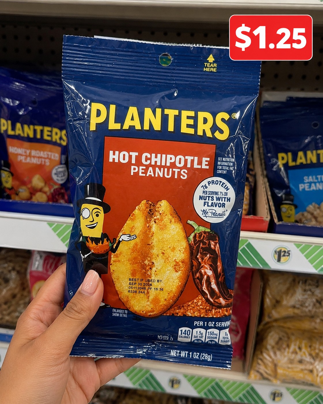 PLANTERS HOT CHIPOTLE PEANUTS