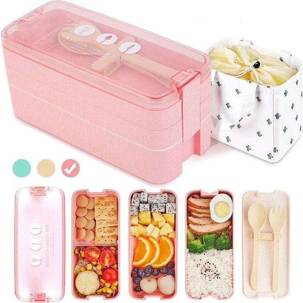 Bento Lunch Box with Utensils - $7.82