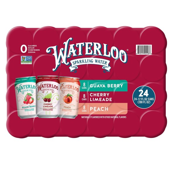Waterloo Sparkling Water Variety Pack (24 ct) — $9.98 (Exp: 05/31/26)