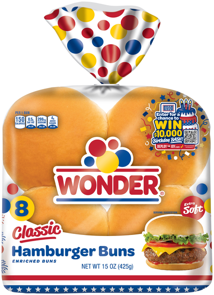 Wonder Classic Hamburger Buns - 8 ct