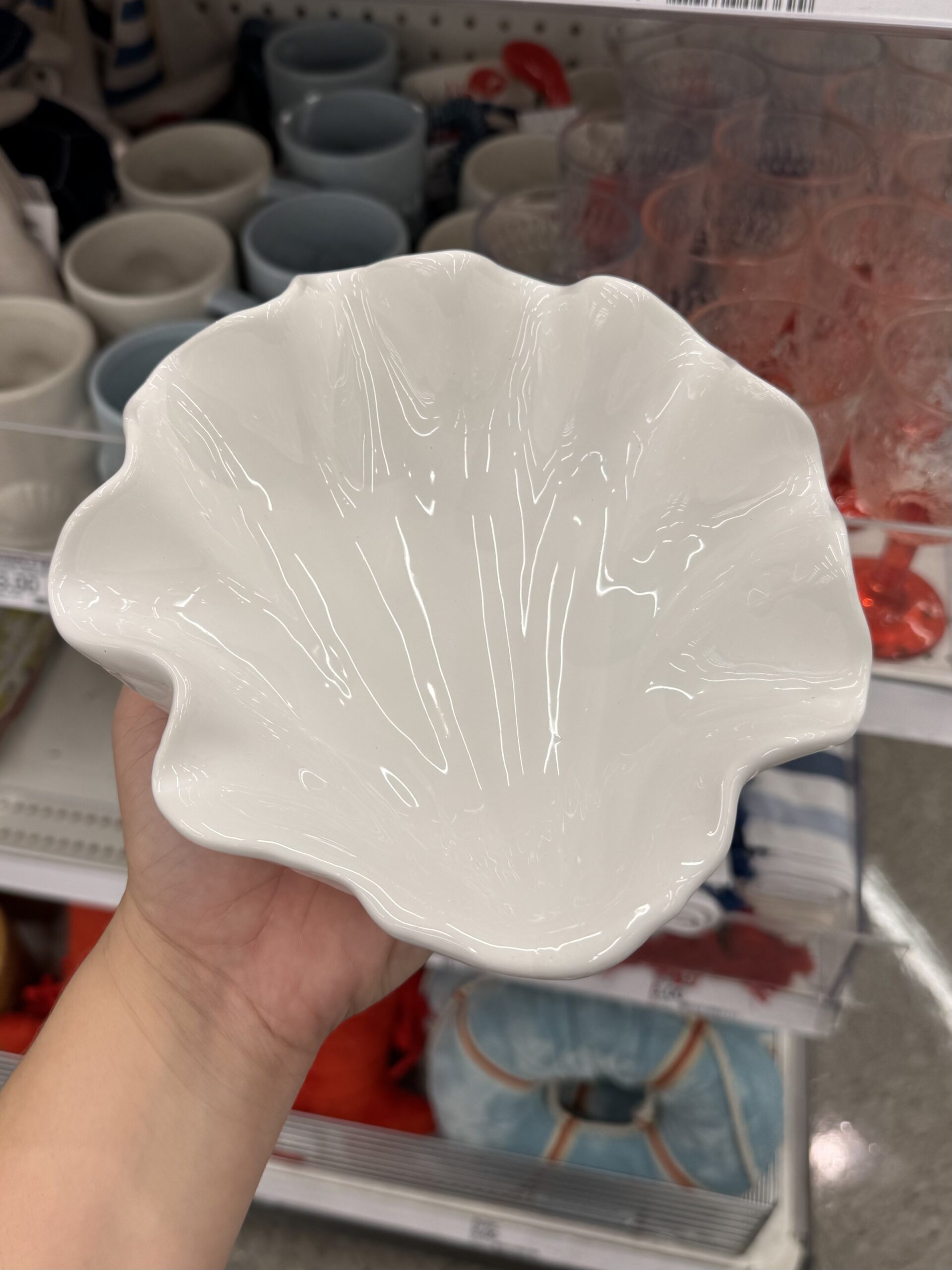 Melamine Rope and Shell Dinner Bowl - in store