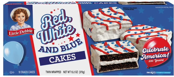 Little Debbie Red White & Blue Chocolate Snack Cakes - 10 ct