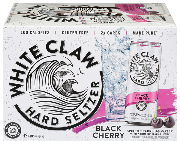White Claw Black Cherry Hard Seltzer - 12 pk