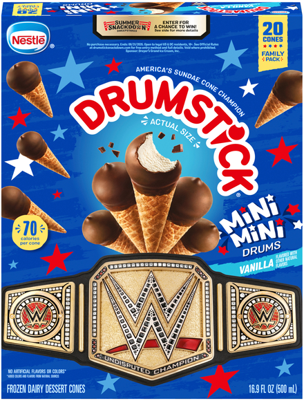 Nestle Drumstick Mini Drums Simply Dipped Vanilla Sundae Cones - 20 ct