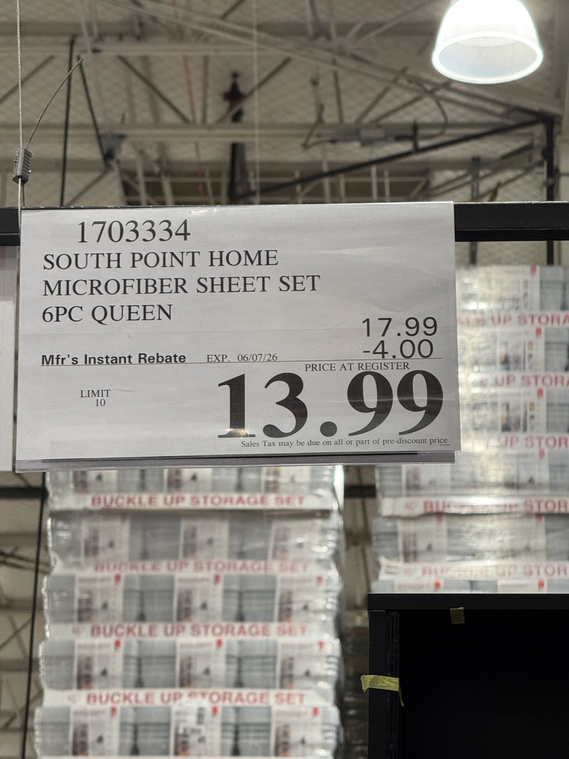 South Point Queen 6 Piece Sheet Set - price tag