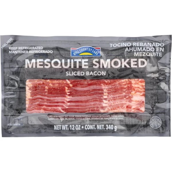 Hill Country Fare Mesquite Smoked Sliced Bacon: $4.24 - 2 for 6.00