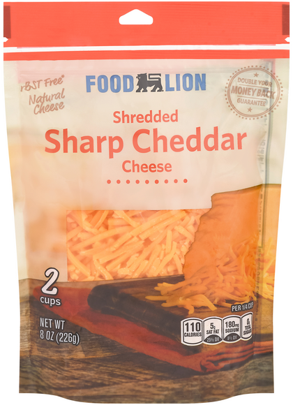 Food Lion Natural Shredded Sharp Cheddar Cheese
