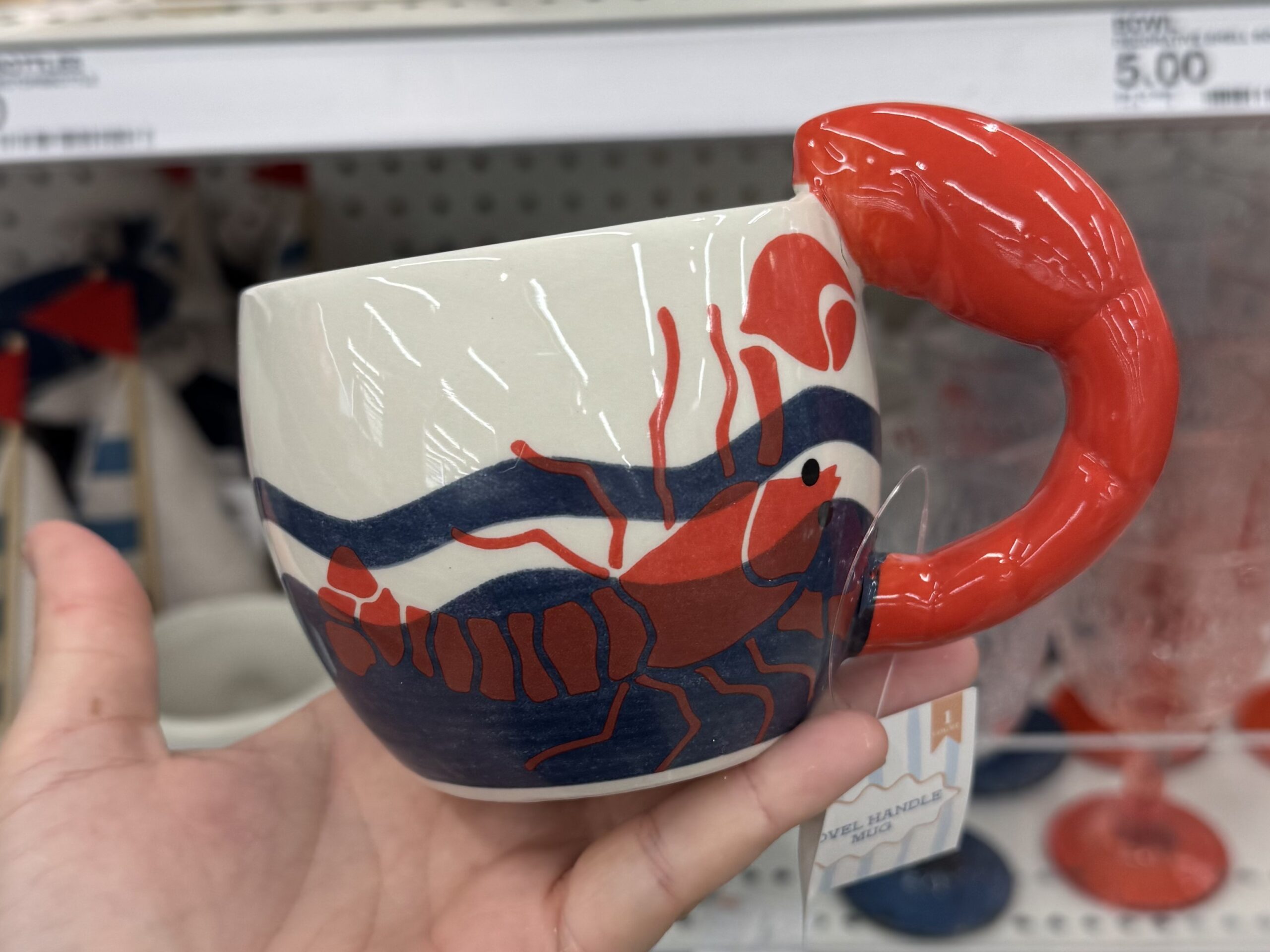 Novelty Lobster Handle Mug - in store
