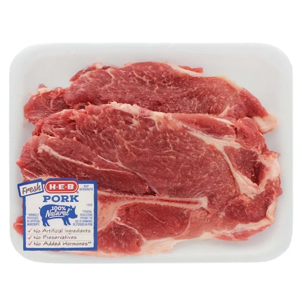 H-E-B Bone-in Boston Butt Pork Steaks, Thick Cut: $6.98 - $6.11