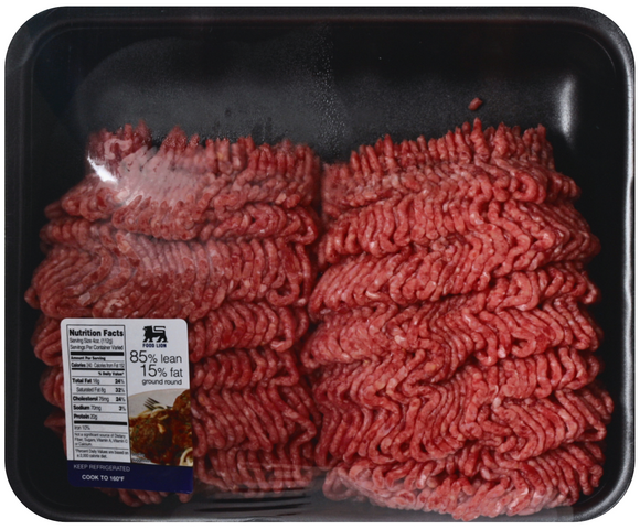 Food Lion 85% Lean 15% Fat Ground Beef Round Family Pack Fresh