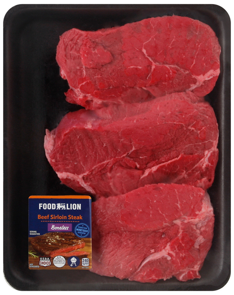 Food Lion Boneless Beef Sirloin Steak Fresh
