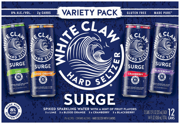 White Claw Hard Seltzer Surge Variety Pack - 12 pk
