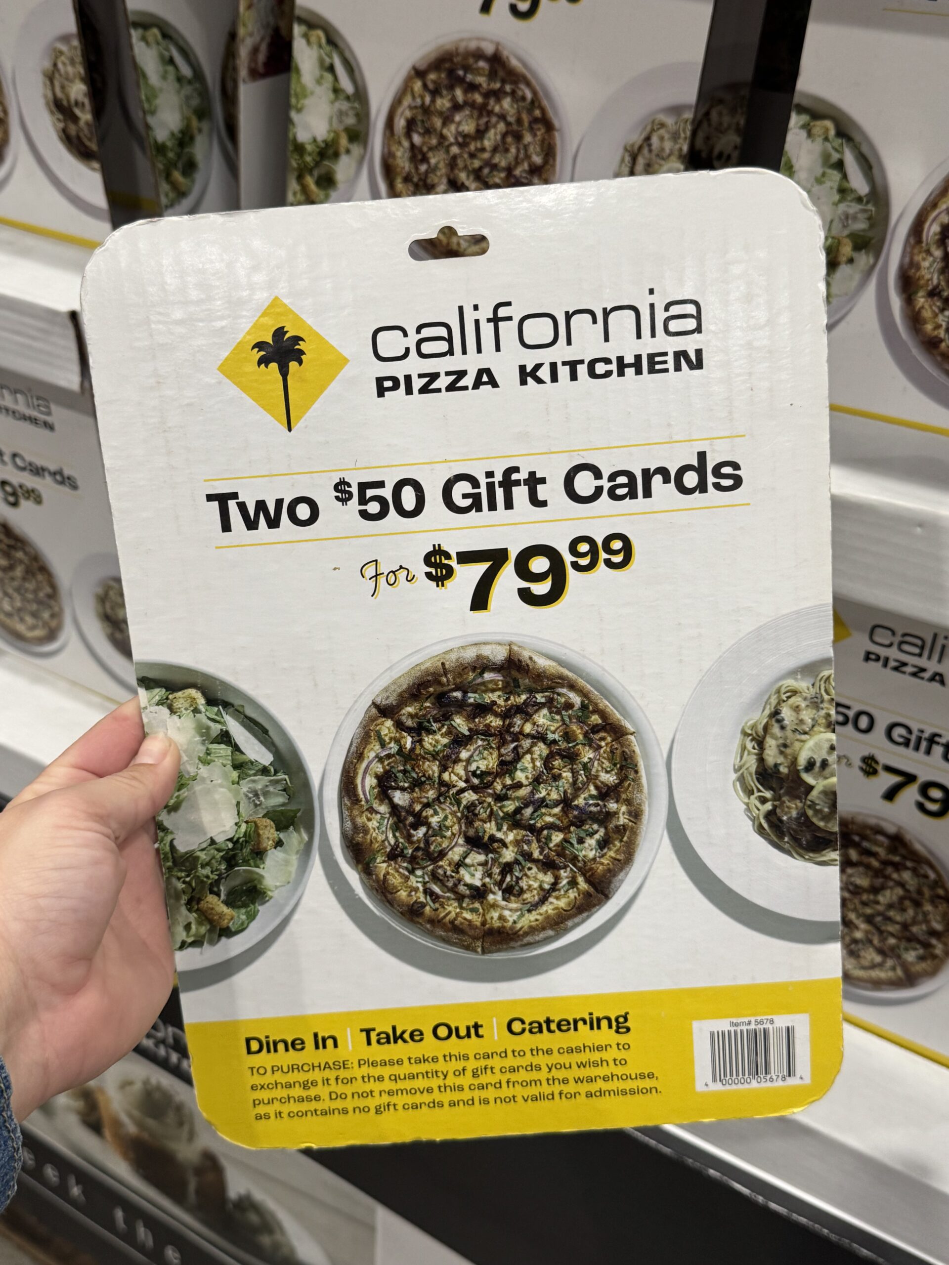 California Pizza Kitchen Two $50 Gift Cards