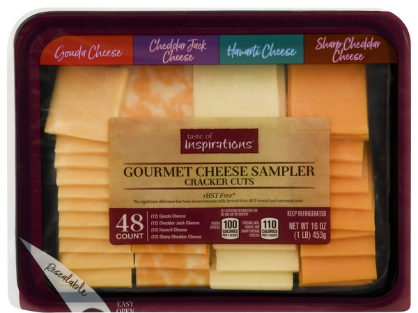 Taste of Inspirations Gourmet Cheese Sampler Cracker Cuts - 48 ct