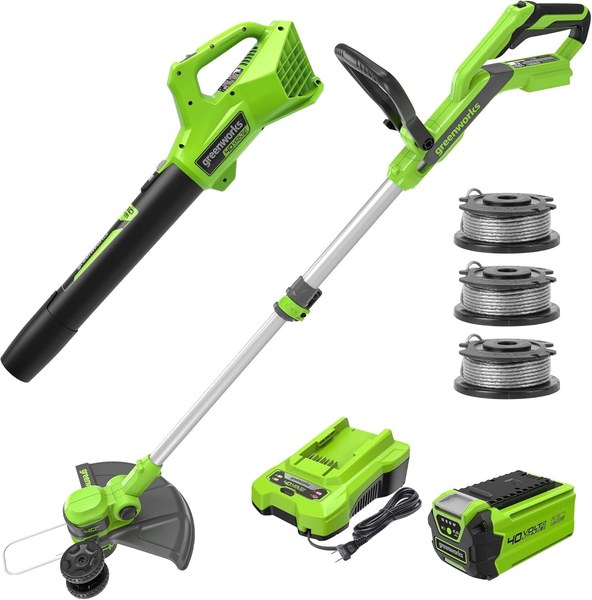 Greenworks 40-Volt Trimmer and Blower Combo Kit