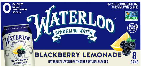 Waterloo Blackberry Lemonade Sparkling Water - 8 pk