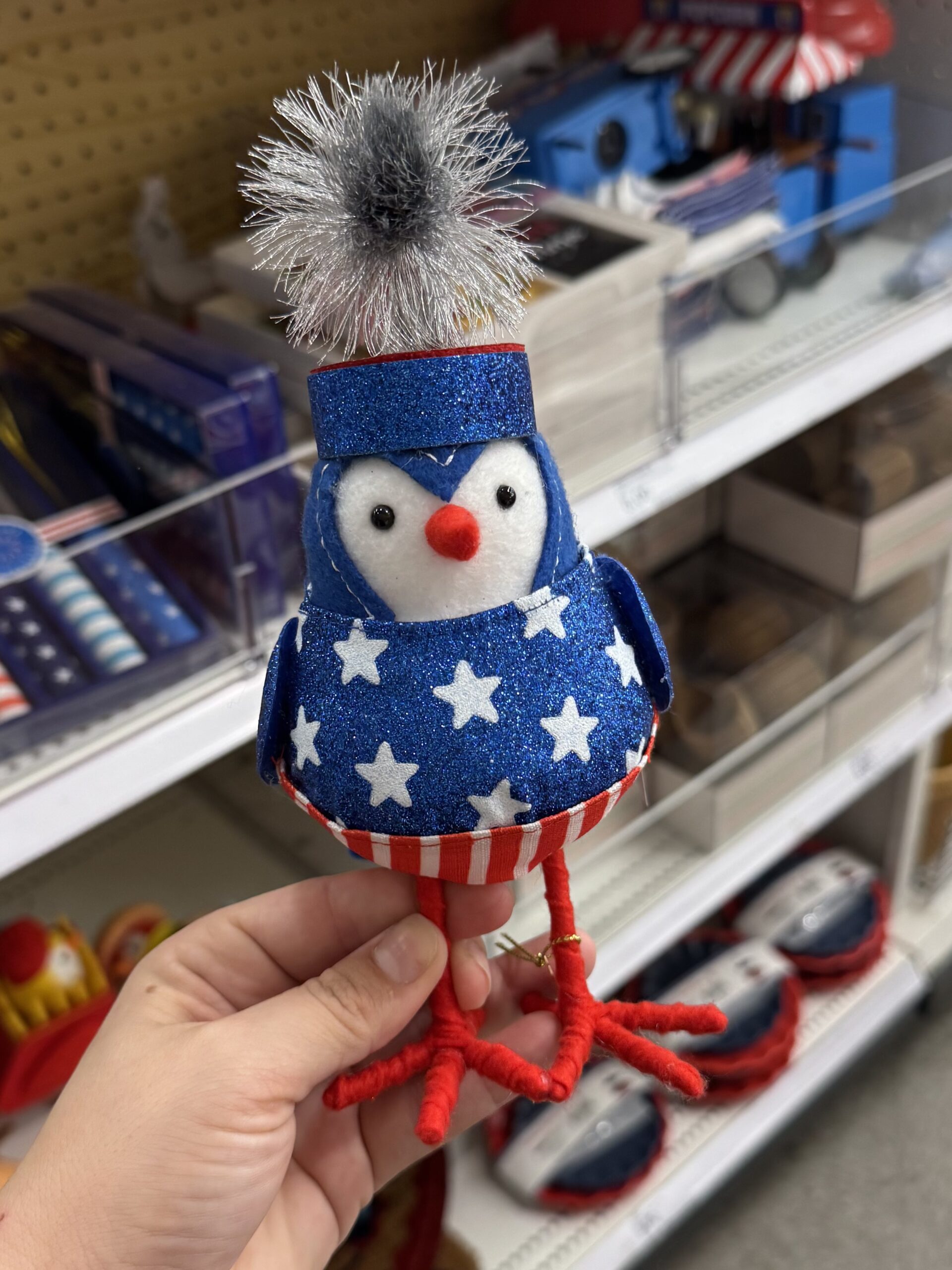 Spritz Patriotic Fabric Bird - in store