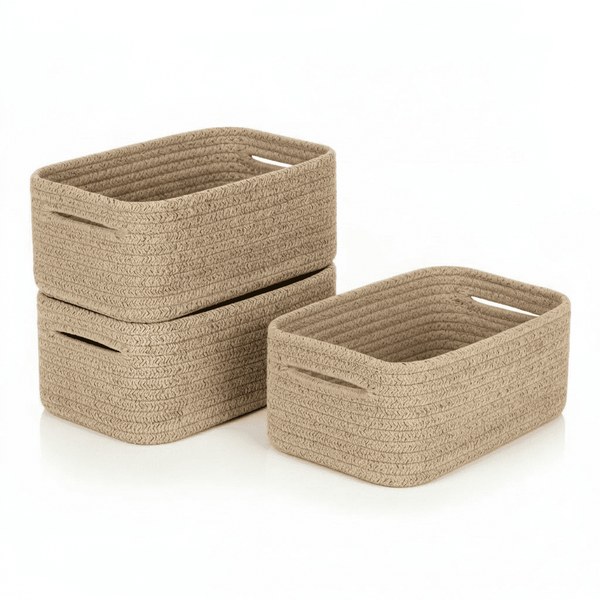 Xueyu 3-Pack Woven Rope Storage Baskets - $16.99
