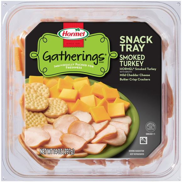 Hormel Gatherings Smoked Turkey Cheddar Cheese & Crackers Snack Tray