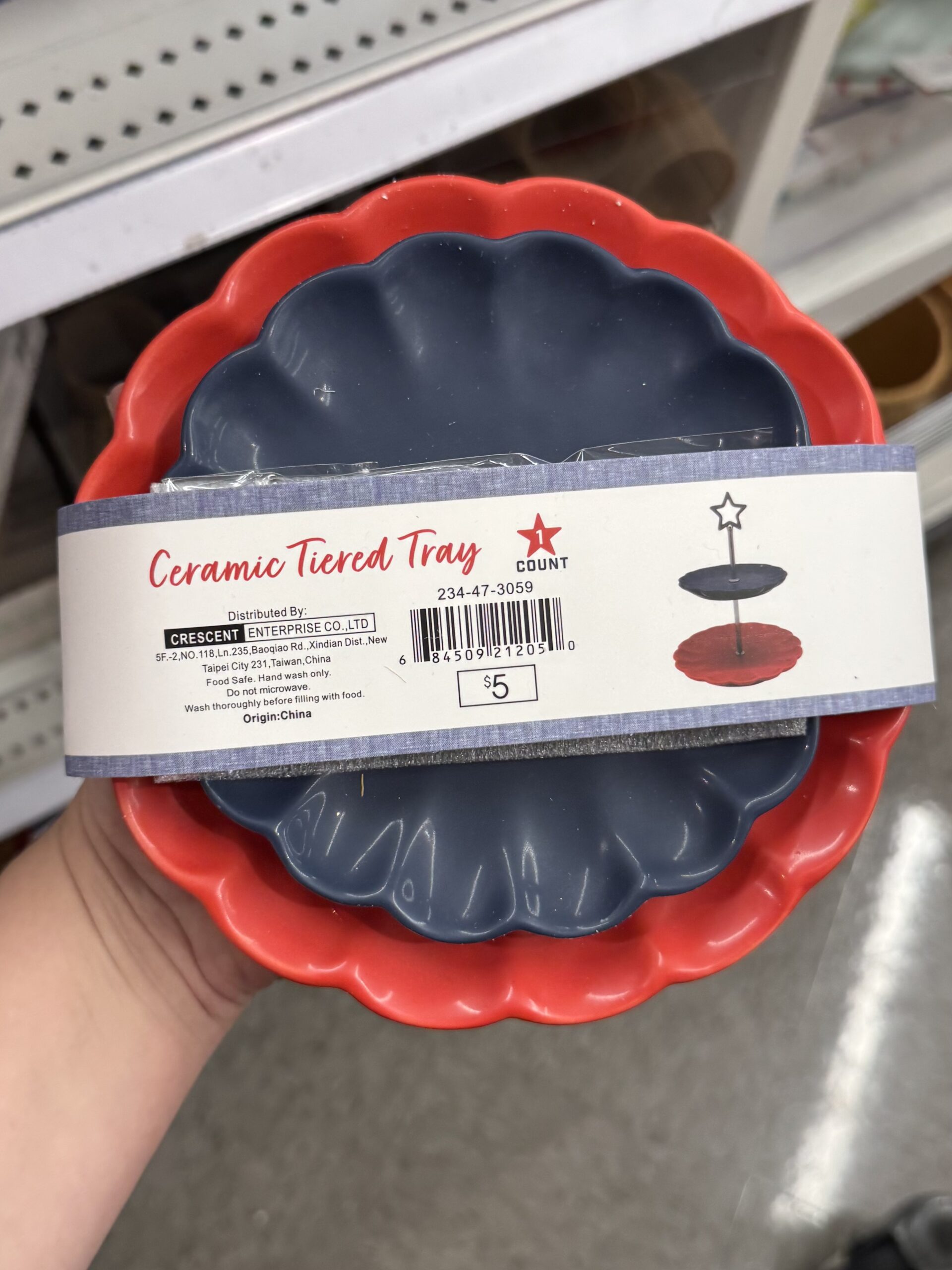 Ceramic Tiered Tray - in store