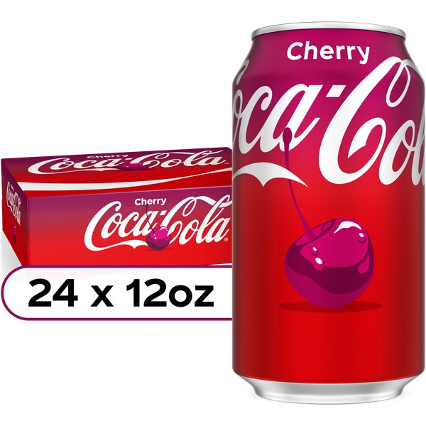 Coca-Cola Cherry Soda Soft Drink Cans, 12 fl oz, 12 Pack | $9.99 - $5.99