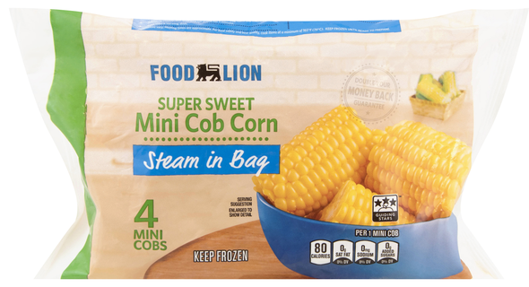 Food Lion Steam in Bag Super Sweet Mini Cob Corn