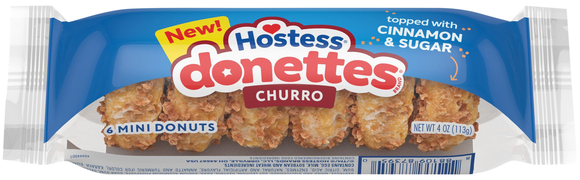 Hostess Donettes Mini Churro Donuts - 6 ct
