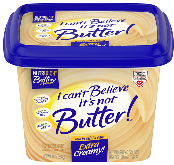 I Can't Believe It's Not Butter! Extra Creamy Buttery Spread