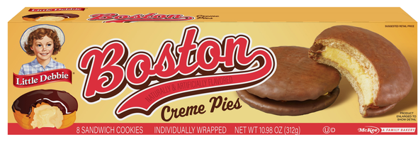 Little Debbie Boston Creme Pies Sandwich Cookies - 8 ct