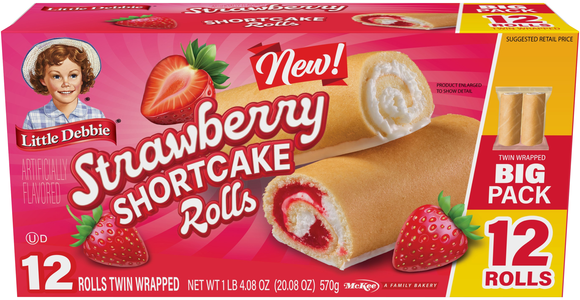 Little Debbie Strawberry Shortcake Rolls Big Pack - 8 ct