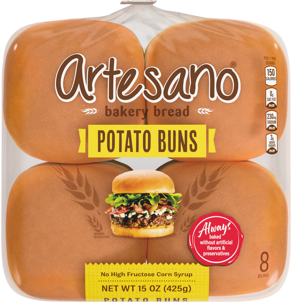 Sara Lee Artesano Potato Buns - 8 ct