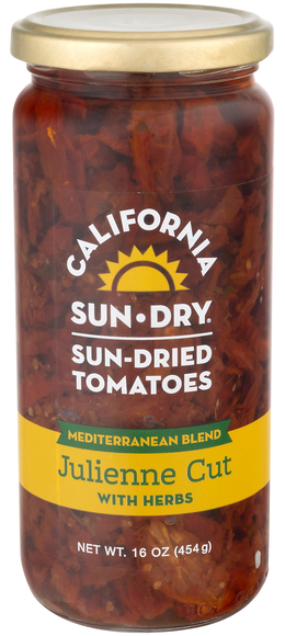 California Sun-Dry Julienne Cut Sun-Dried Tomatoes with Herbs